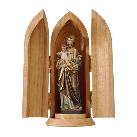 St. Joseph with Child in Niche - Made in Italy - 3 Inches