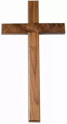 The Journey of Faith: Plain Walnut Beveled Cross, A Symbol of Quiet Strength and Spiritual Reflection