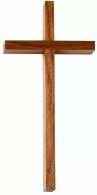 The Eternal Foundation: Plain Walnut Block Cross, A Timeless Representation of Spiritual Steadfastness
