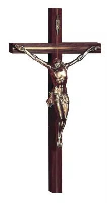 Divine Walnut Cross with Gold-Sprayed Bass Corpus and Refined Artistic Touch