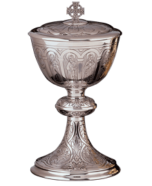Apostles & Evangelists Covered Ciborium - 9 1/4" High x 4 7/8" Ø Cup