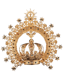 Classic Statue Crown with Corona - 44,5 cm. Ø