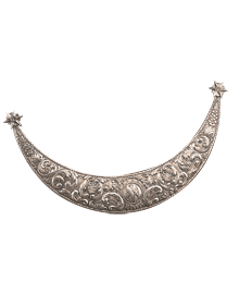 Statue Crescent Moon Ornamentation | 18" | Silver Plate Finish