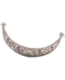 Statue Half Moon Ornamentation | 21-1/2" | Silver Plate Finish
