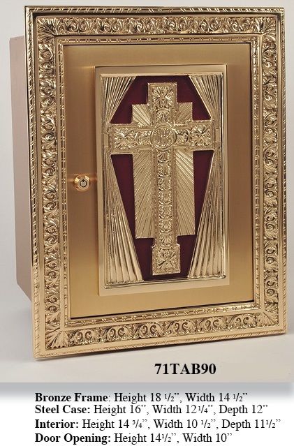 Tabernacle | Wall Mounted Steel | Sculpted Bronze Face