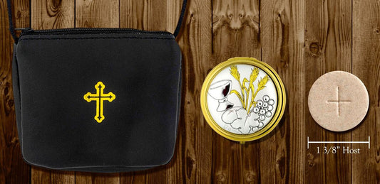 Burse and Pyx (Gold Wheat and Grapes)